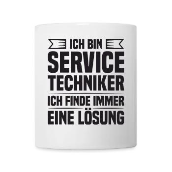 Servicetechniker Support Lösung Spruch Service - Tasse - Weiß - Vorne