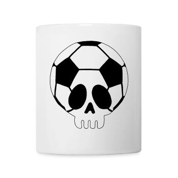Skull and football - Mug - white - Front