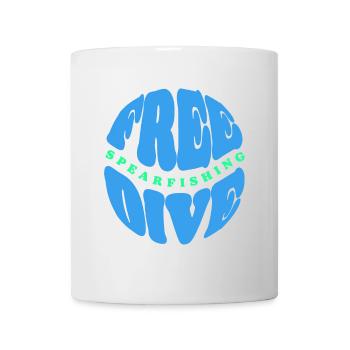 Freedive and Spearfishing Typography - Mug - white - Front