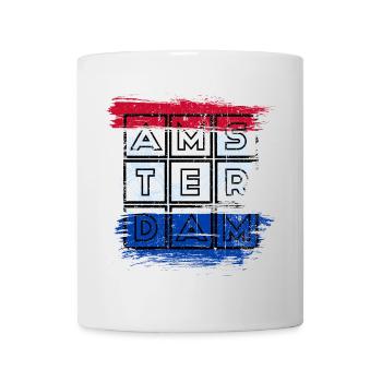 Amsterdam Grid Flagge - Tasse - Weiß - Vorne