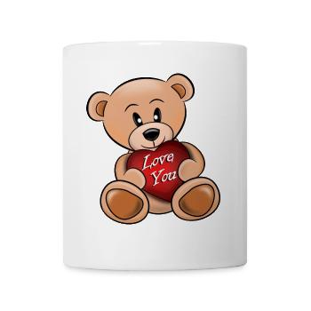 The teddy bear loves you - Mug - white - Front