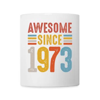 Genial seit 1973 Retro Abzeichen - Tasse - Weiß - Vorne
