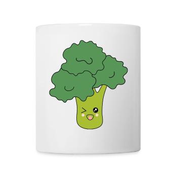Kawaii Brokkoli Gemüse vegan - Tasse - Weiß - Vorne