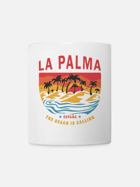 La Palma Strand Palmen Design - Tasse - Weiß