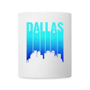 Dallas Skyline Gradient Typography - Mug - white - Front