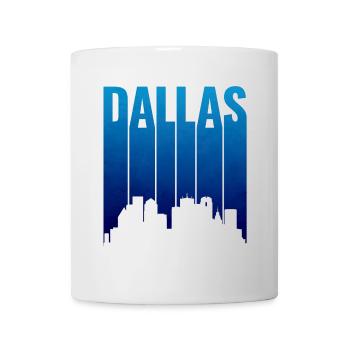 Dallas Skyline Gradient Silhouette - Tasse - Weiß - Vorne