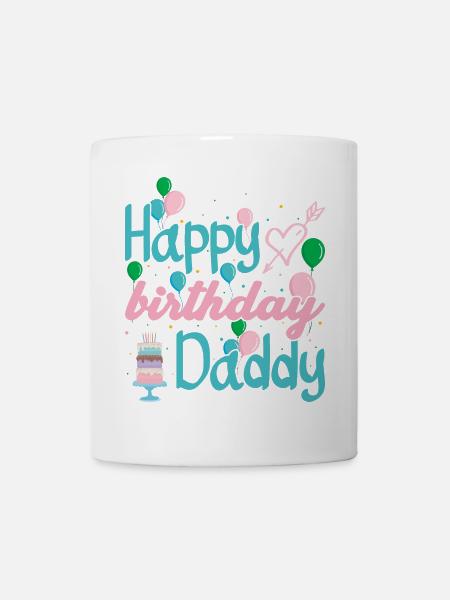 Typographie Joyeux Anniversaire Papa - Mug blanc - blanc