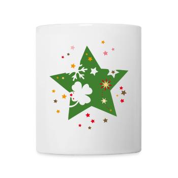 Poinsettia - Mug blanc - blanc - Devant