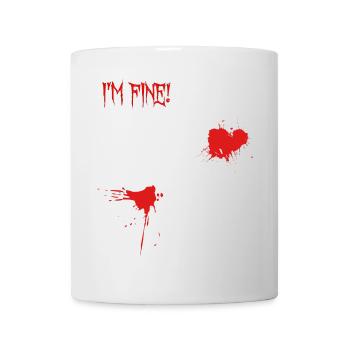 I'm Fine Blood Splatter - Mug - white - Front