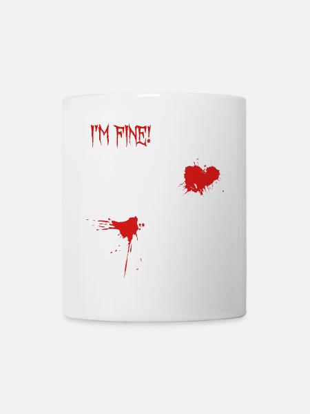 I'm Fine Blood Splatter - Mug - white
