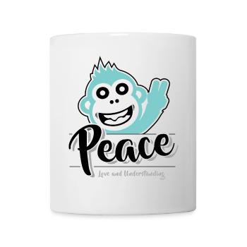 Frieden, Liebe und Verständnis - Tasse - Weiß - Vorne