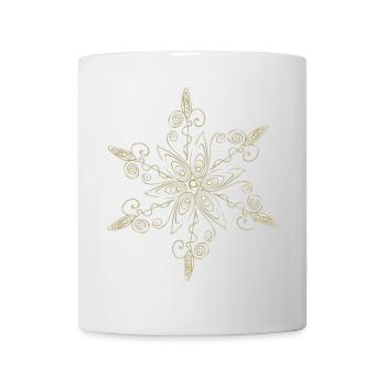 Schneeflocke Stern Eiskristall - Tasse - Weiß - Vorne