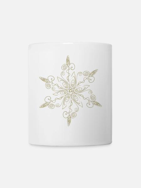 Cristal de glace Snowflake Star - Mug blanc - blanc