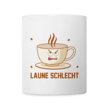 Kaffee leer Laune Schlecht - Tasse - Weiß - Vorne