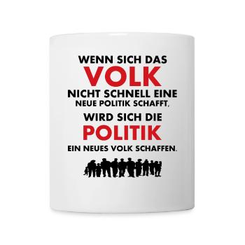 Das Volk und die Politik - Tasse - Weiß - Vorne