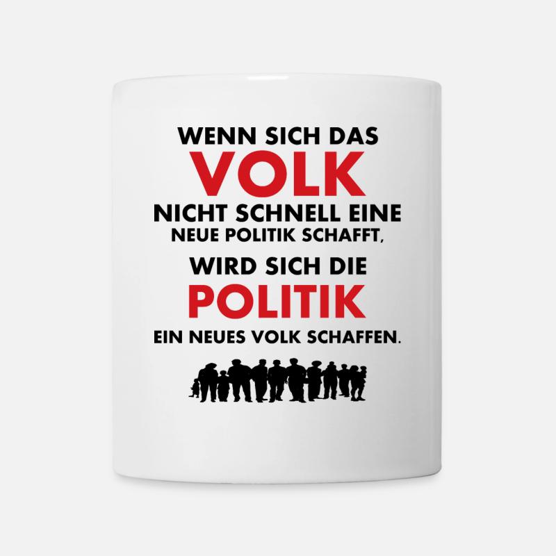 Das Volk und die Politik - Tasse - Weiß