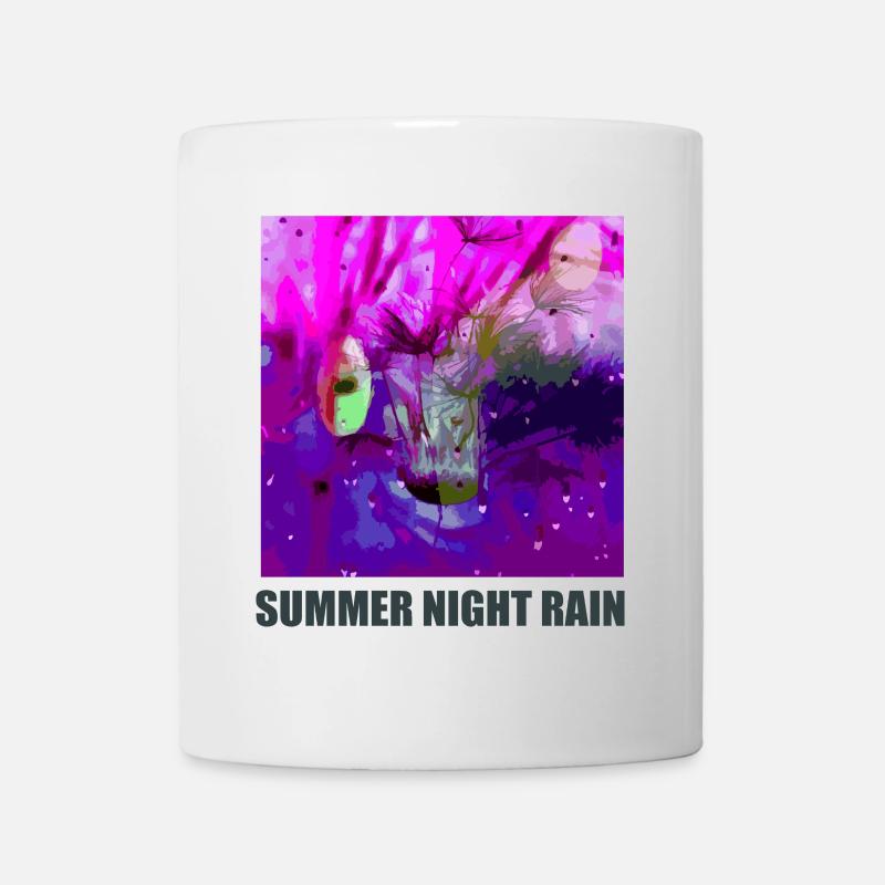Nuit D’étéPluie Abstrait - Mug blanc - blanc