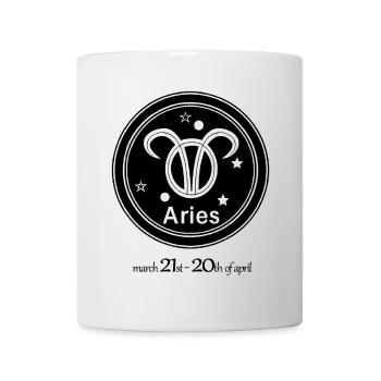 Zodiac sign Aries 002 black - Mug - white - Front