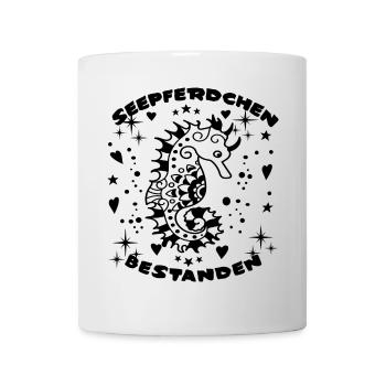 Seepferd Bestanden - Tasse - Weiß - Vorne