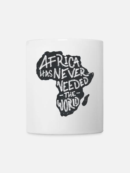 Lettrage manuel de la carte Afrique - Mug blanc - blanc