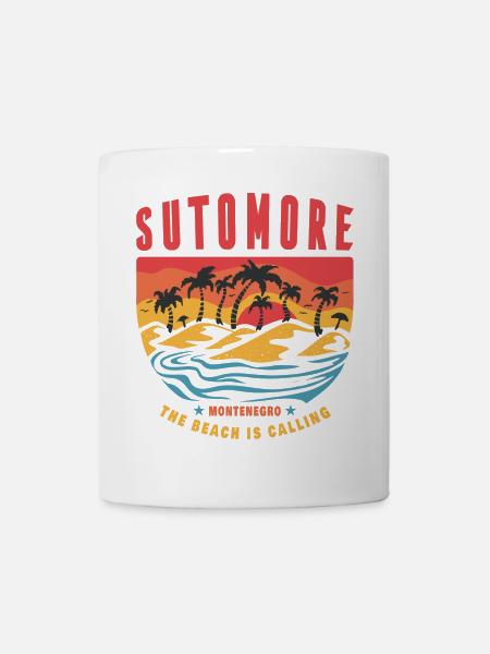 Sutomore Montenegro Strand Design - Tasse - Weiß