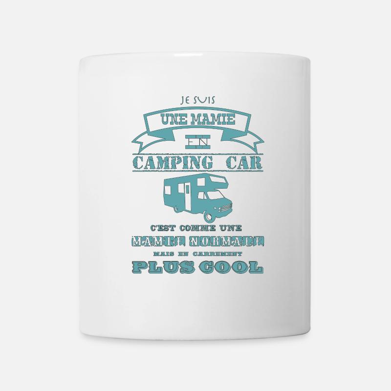 Je suis une mamie en camping-car turquoise - Mug blanc - blanc