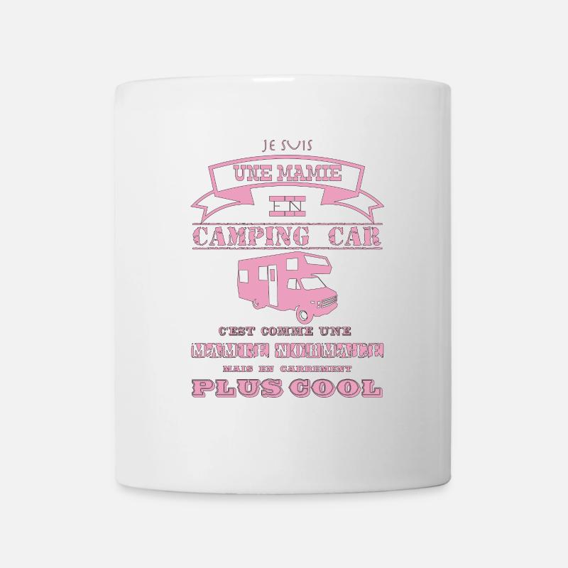 Je suis une mamie en camping Car rose - Mug blanc - blanc