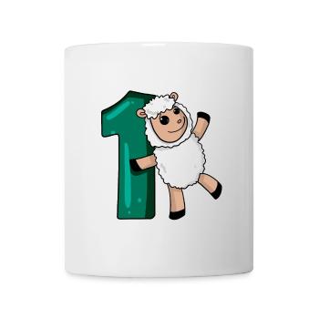 1 Jahre alt - 1 Geburtstag mit Tier Motiv - Tasse - Weiß - Vorne