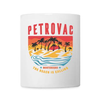 Petrovac Montenegro Strand Design - Tasse - Weiß - Vorne