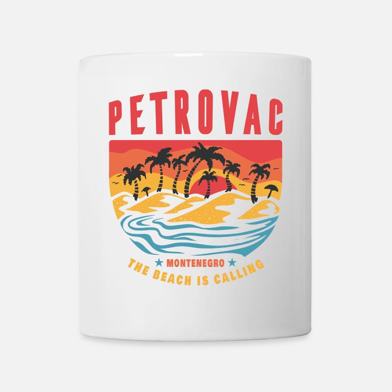 Petrovac Montenegro Strand Design - Tasse - Weiß
