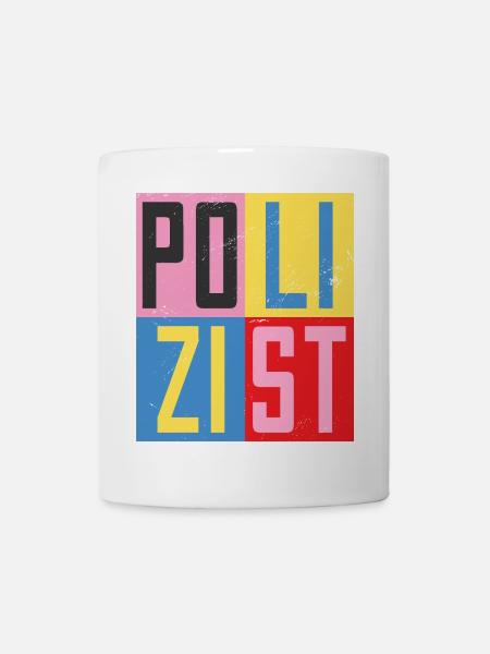 Polizist Design - Tasse - Weiß