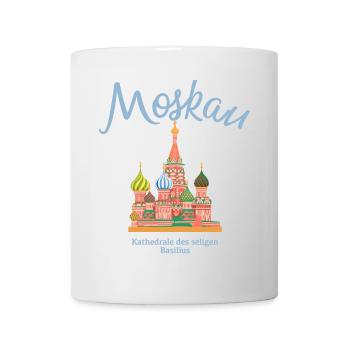 Moskau, Basilius Kathedrale, Roter Platz Russland - Tasse - Weiß - Vorne