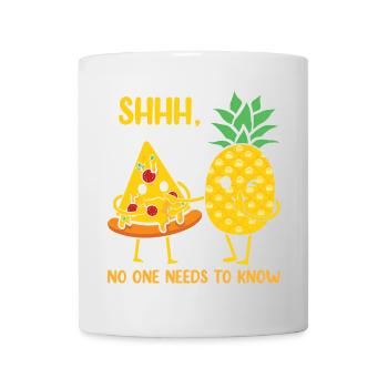 Ananas Pizza Hawaii Pizza lustig witzig - Tasse - Weiß - Vorne