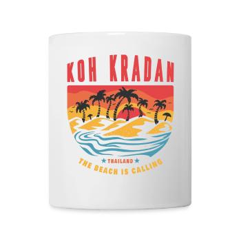 Conception de la plage de Koh Kradan en Thaïlande - Mug blanc - blanc - Devant
