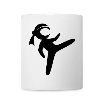 ninja fighter symbol comic kids fighting - Tasse - Weiß - Vorne
