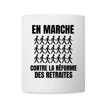 réforme des retraites, retraites, retraite - Mug blanc - blanc - Devant