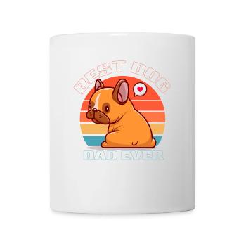 Bester Hundepapa Retro Sun - Tasse - Weiß - Vorne
