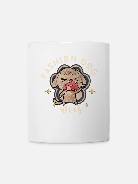 Hundemode schreit: Pop-Art-Liebe - Tasse - Weiß