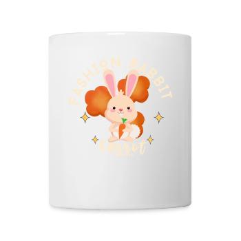Lapin Mode Carotte - Mug blanc - blanc - Devant
