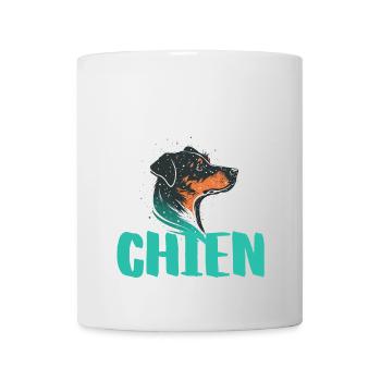 Papa Chien - Illustration Canine Colorée Moderne - Mug blanc - blanc - Devant