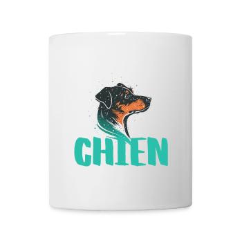 Maman Chien Portrait Énergique - Mug blanc - blanc - Devant