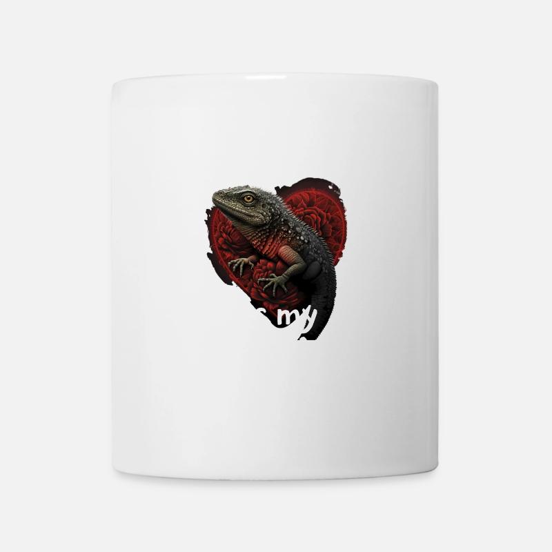My Lizard, My Valentine - Mug - white