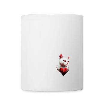Je ne suis pas célibataire, j'ai un chat - Mug blanc - blanc - Devant