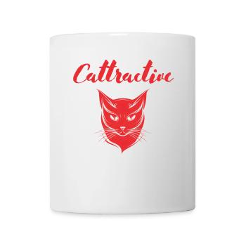 Cattractive Red: Feline Silhouette - Mug - white - Front
