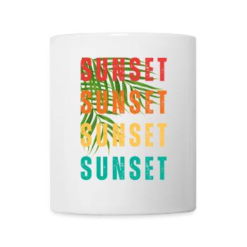 Tropical Sunset Gradient Text - Mug - white - Front