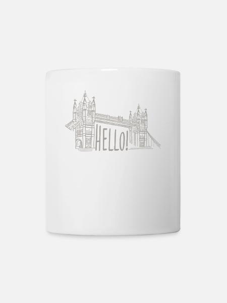 Hallo London: Tower Bridge Silhouette - Tasse - Weiß