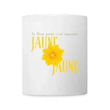 La fleur jaune épanouie - Mug - white - Front