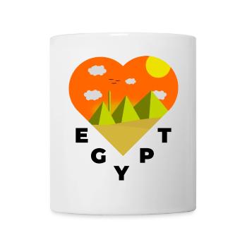 Egypt Ägypten Urlaub Kairo Herz Geschenkidee heart - Tasse - Weiß - Vorne