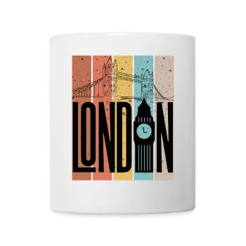 Silhouette des Blocs de Couleur de Londres - Mug blanc - blanc - Devant