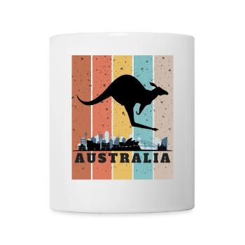 Kangourou sur la ligne d’horizon australienne - Mug blanc - blanc - Devant